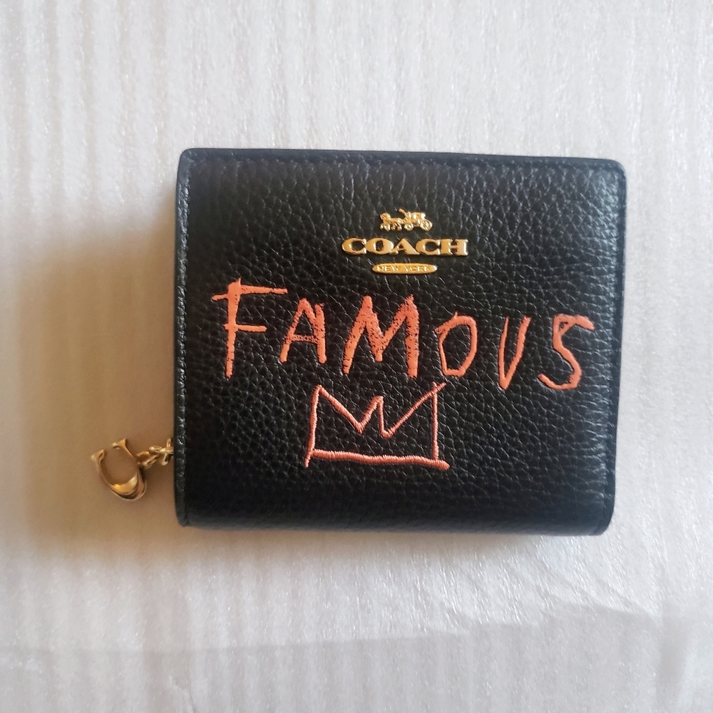 Coach X Jean Michel Basquiat "Famous" Snap Wallet NWOT
